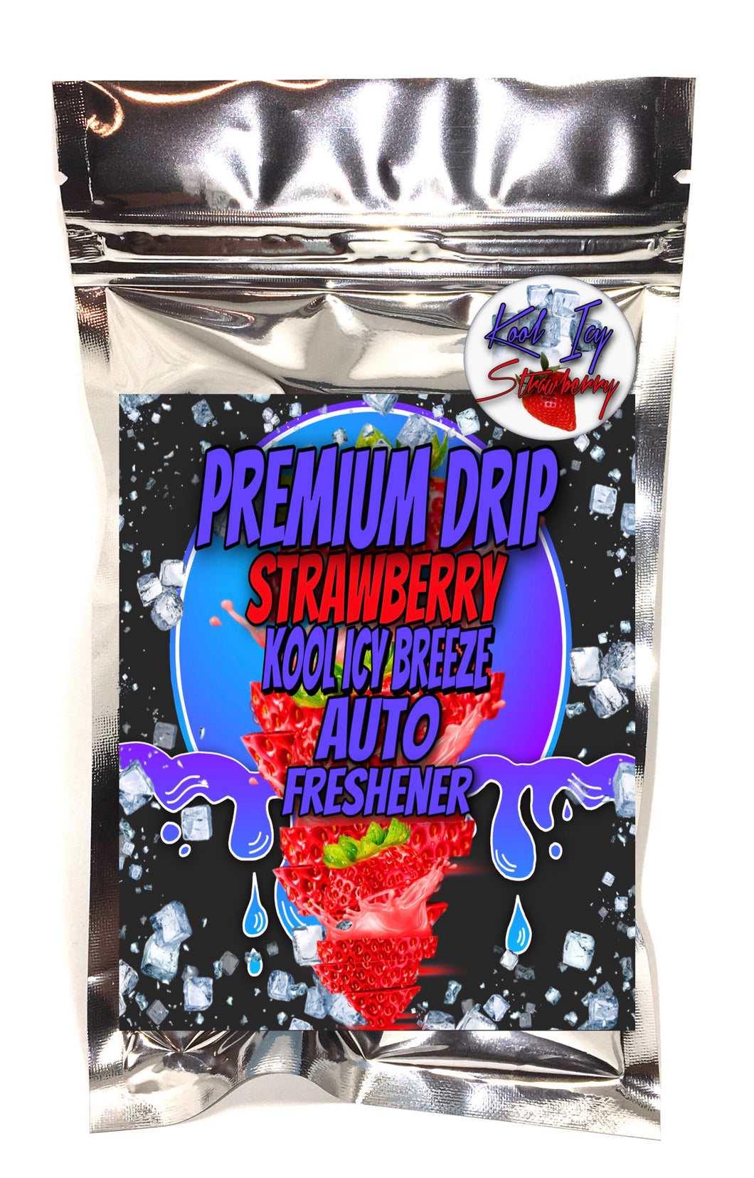 Premium Drip Car Air Freshener Strawberry Kool Icy Breeze Sauce Pack